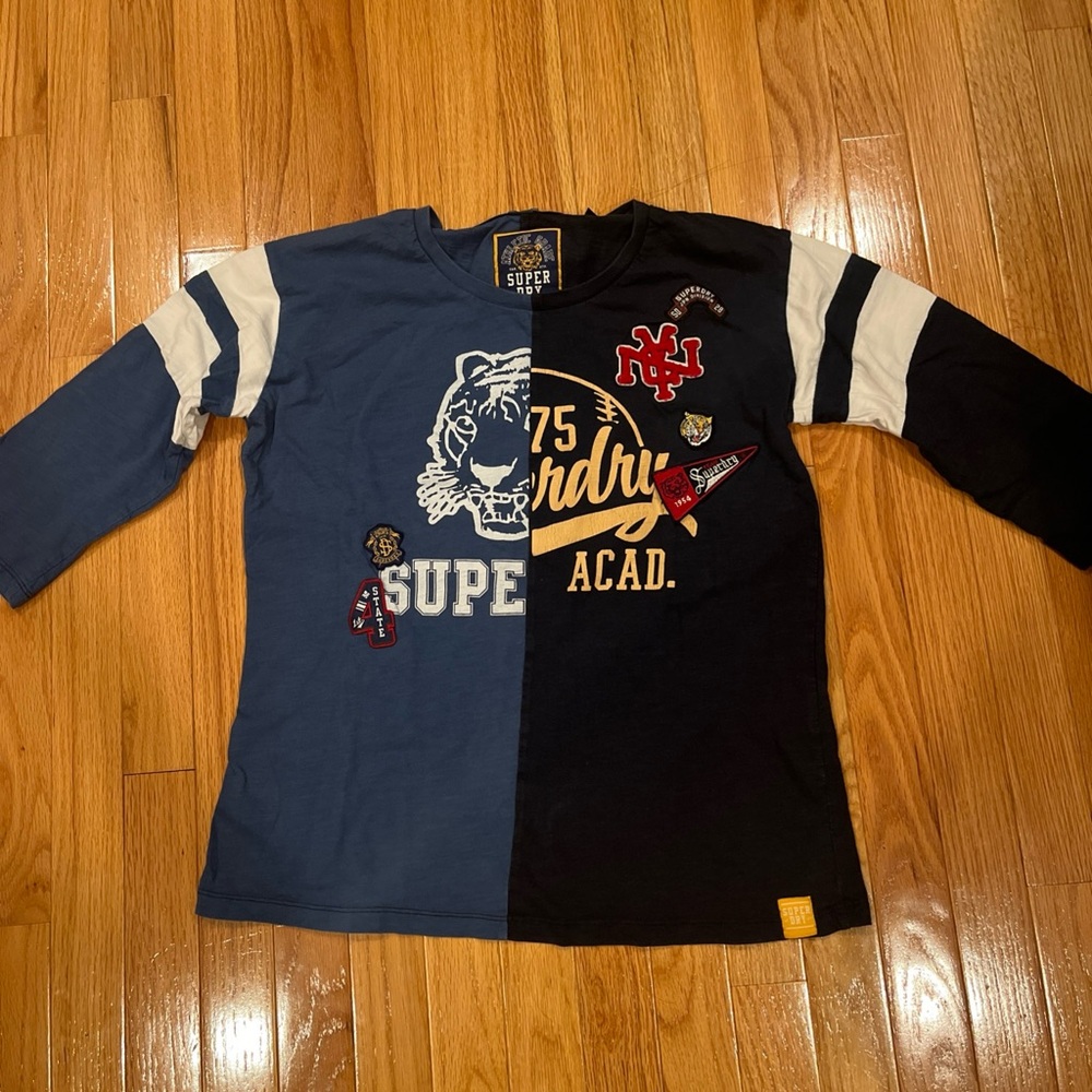 Super dry Split T Shirt 3/4 Sleeve